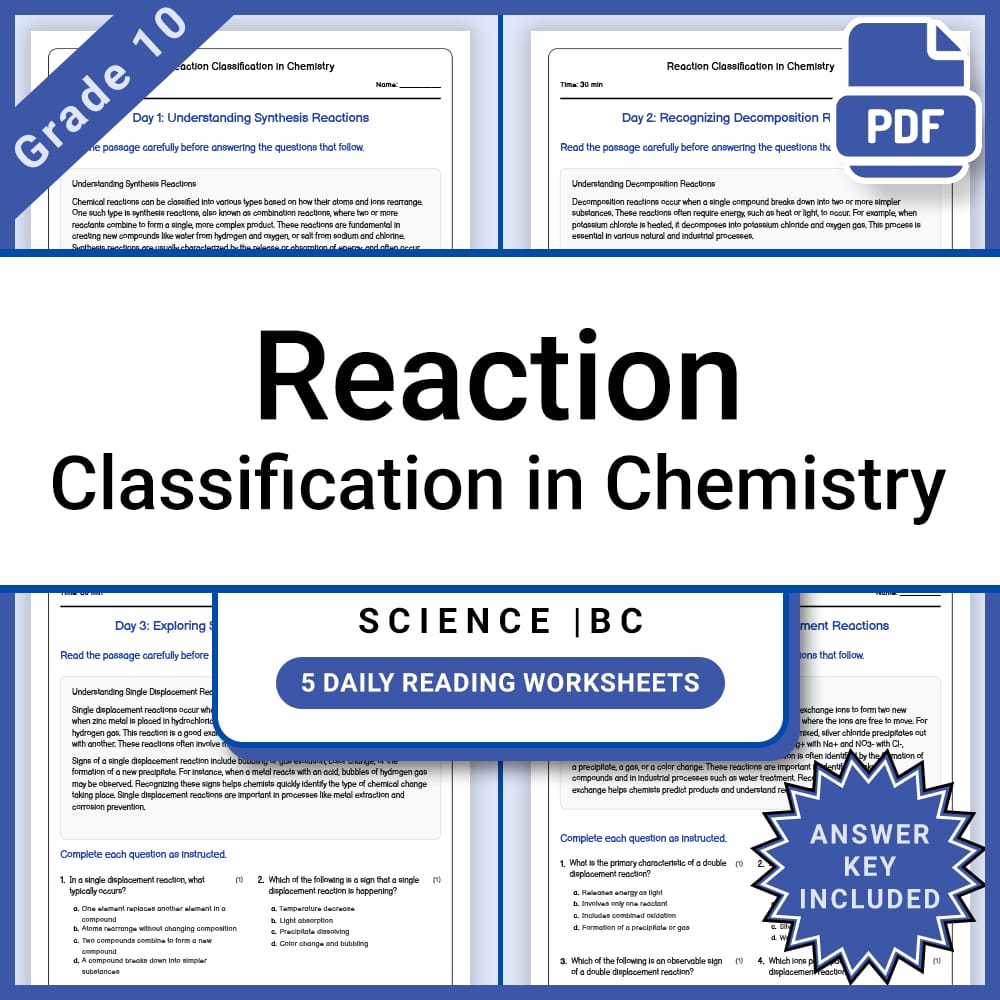 Grade 10 Science Full Year Curriculum Bundle | Physics, Genetics & Core Concepts — included worksheet 36