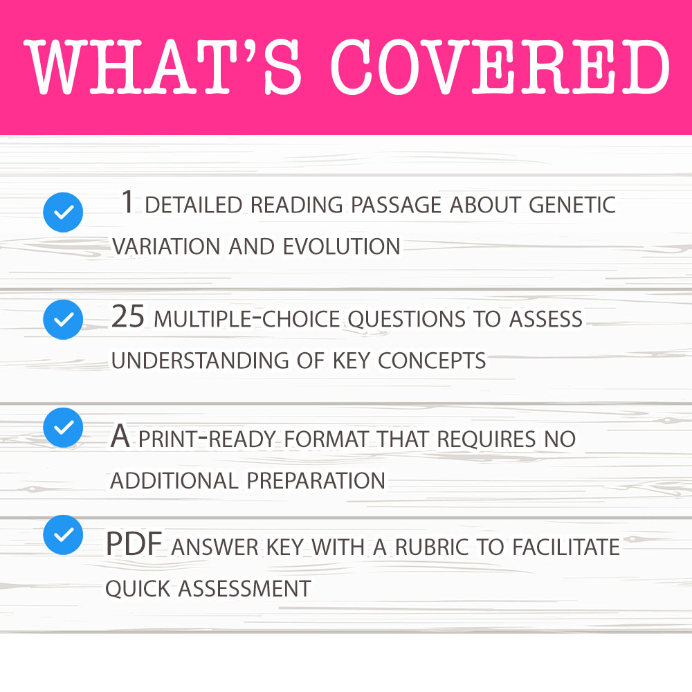 Grade 10 Science worksheet mcq paper worksheet — Grade 10 Science — Worksheet MCQ Paper for Sources of Variation — page 2