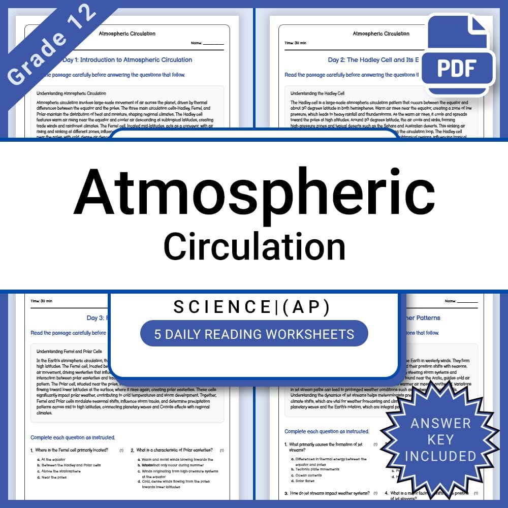 Grade 12 Science AP Full Year Bundle – Biology, Physics, Earth & Chemistry — included worksheet 41