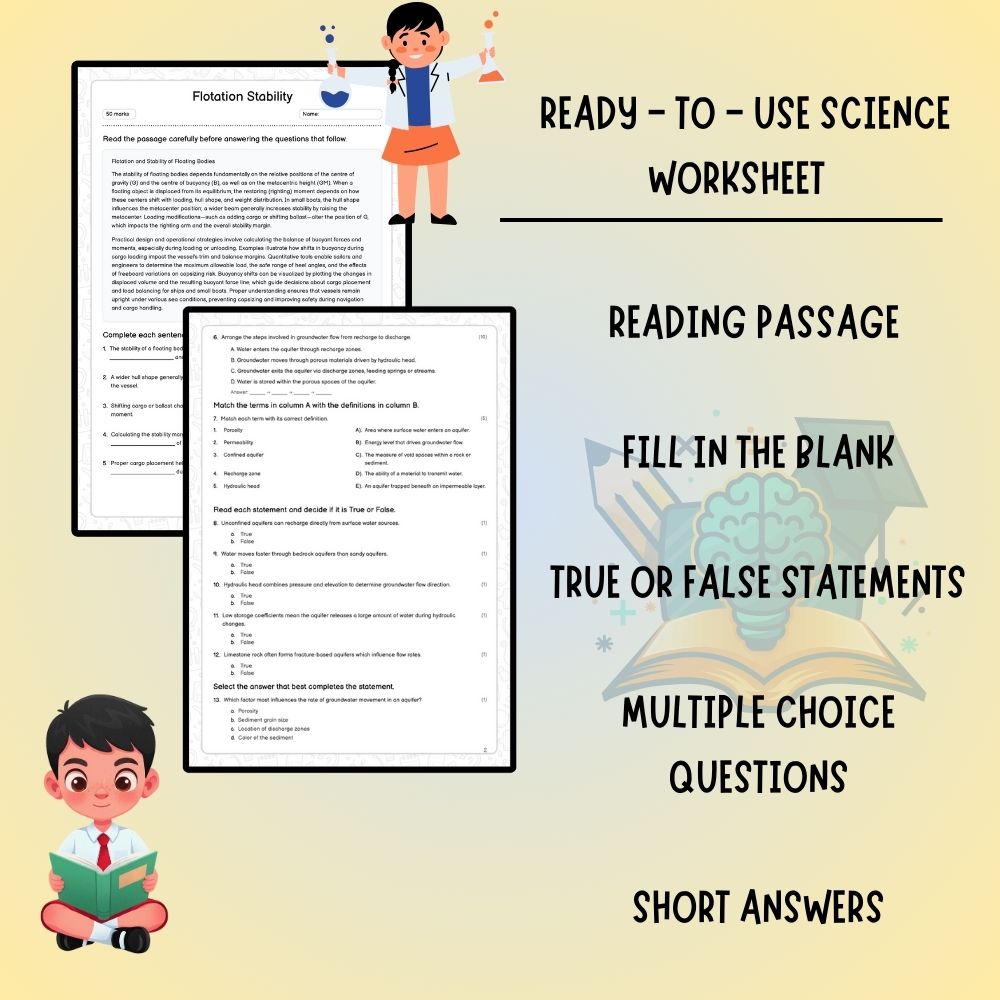 Grade 8 Science worksheet worksheet — Grade 8 Science | Flotation Stability Worksheet (PDF ) - Ontario Standard — page 2