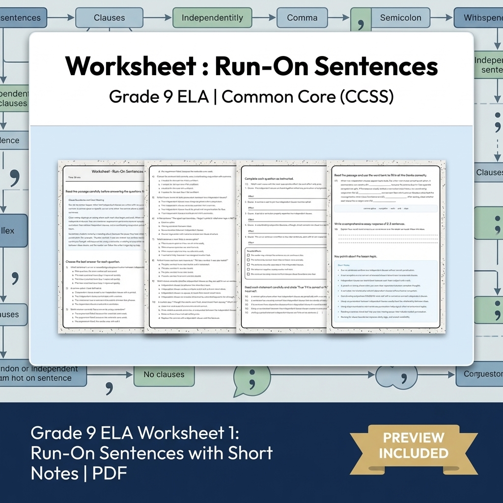 Grade 9 ELA Text Evidence, Argument, and Language Full-Year Bundle CCSS — included worksheet 23