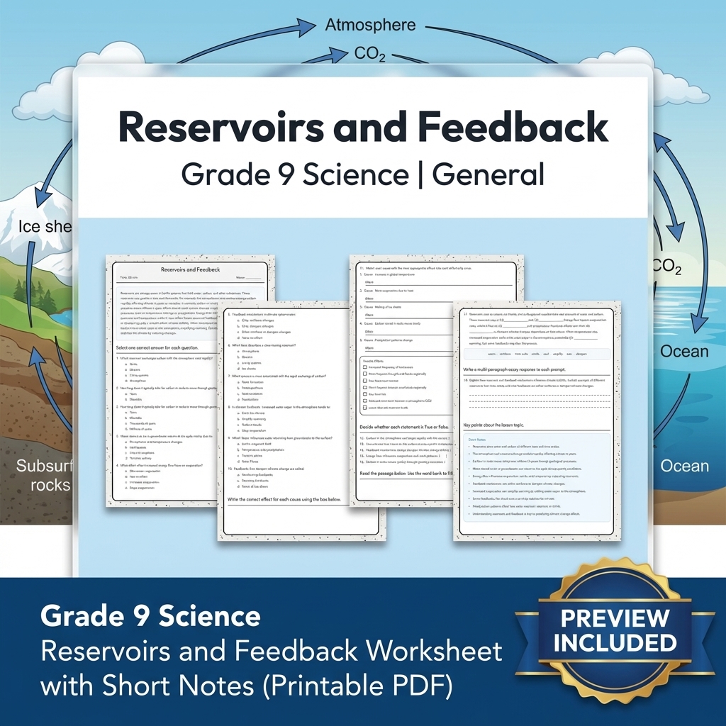 Grade 9 Science Data & Model Reasoning Full-Year Bundle: General Framework — included worksheet 24
