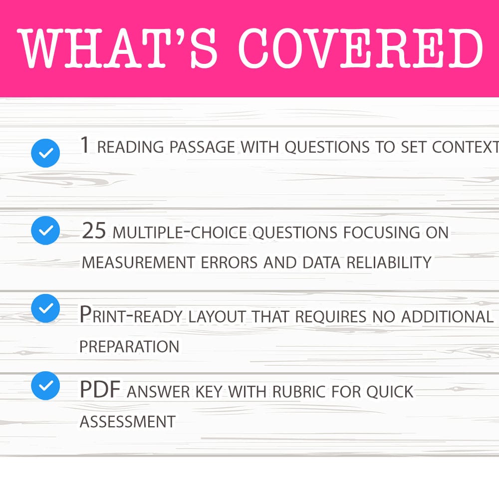 Grade 12 Science worksheet mcq paper worksheet — Grade 12 Science — Worksheet MCQ Paper for Mastering Data Uncertainty — p…