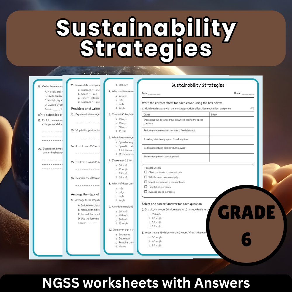 Grade 6 Science Worksheets Bundle- Resources for Earth, Space & Life - NGSS — included worksheet 33