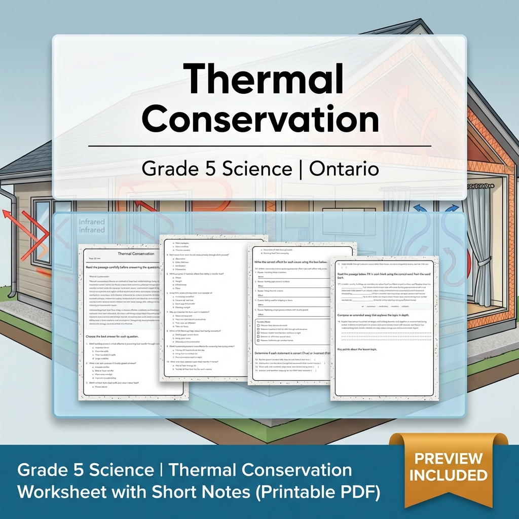 Grade 5 Science Lesson Group | Energy, Circuits, Sustainability & More — included worksheet 6