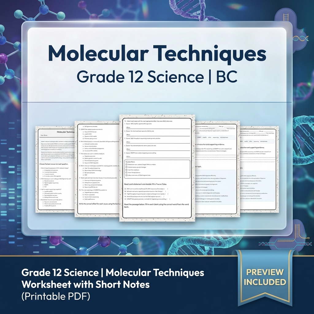 Grade 12 Science Full Year Bundle | Thermochemistry, Earth Systems, Genetics — included worksheet 34