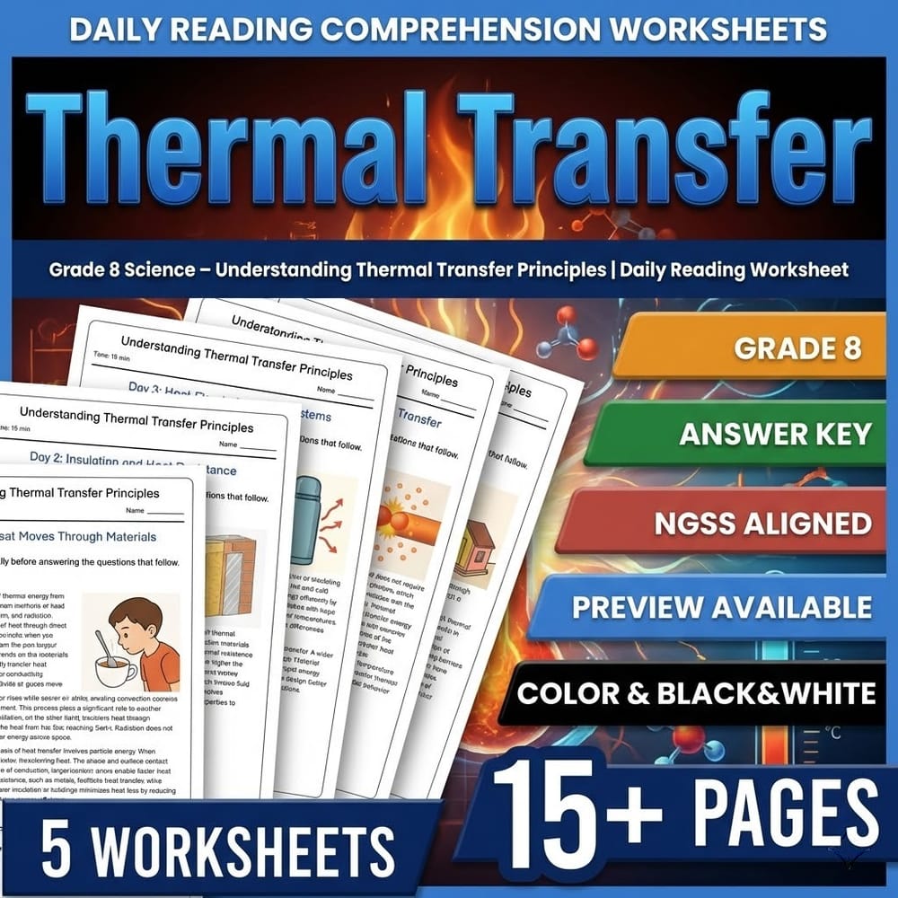 Grade 8 Science – Thermal Transfer Principles | Daily Reading Worksheet