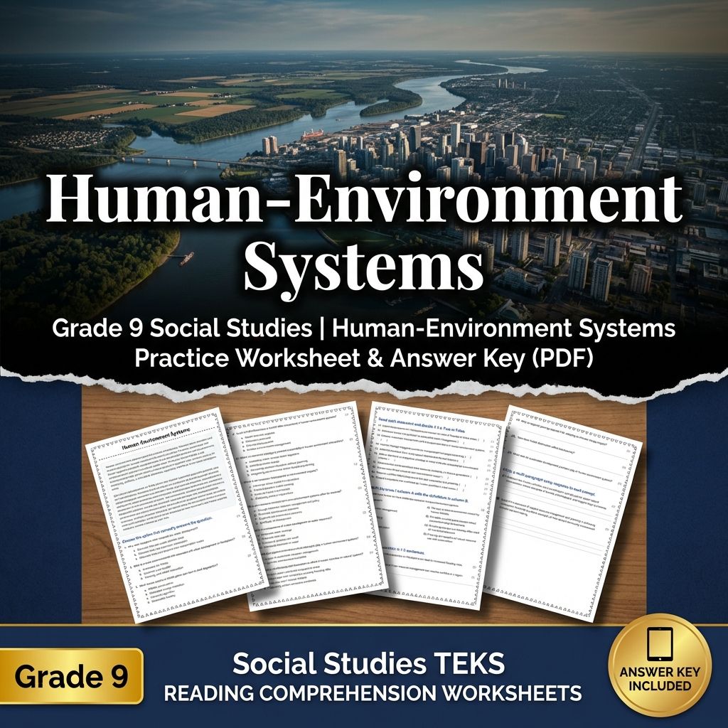 Grade 9 Social Studies | Human-Environment Systems Worksheet & Answer Key (PDF)