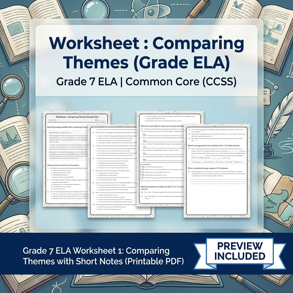 Grade 7 Writing Routinely ELA Full-Year Bundle – Common Core (CCSS) — included worksheet 24