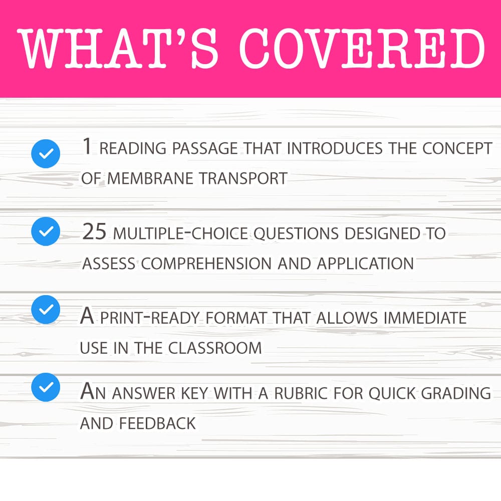 Grade 10 Science worksheet mcq paper worksheet — Grade 10 Science — Membrane Transport Worksheet MCQ Paper — page 2