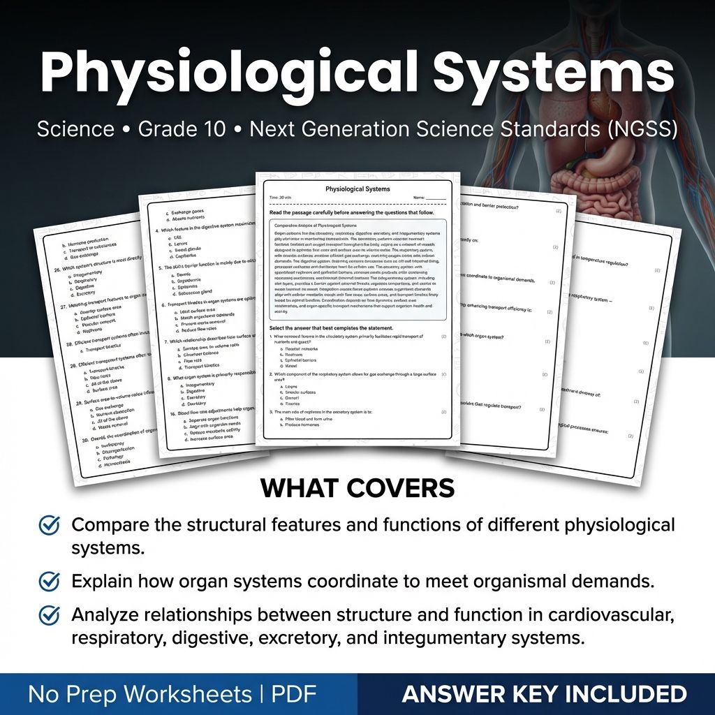 Grade 10 Science Worksheets Bundle | Environmental, Physics & Biology Topics — included worksheet 43
