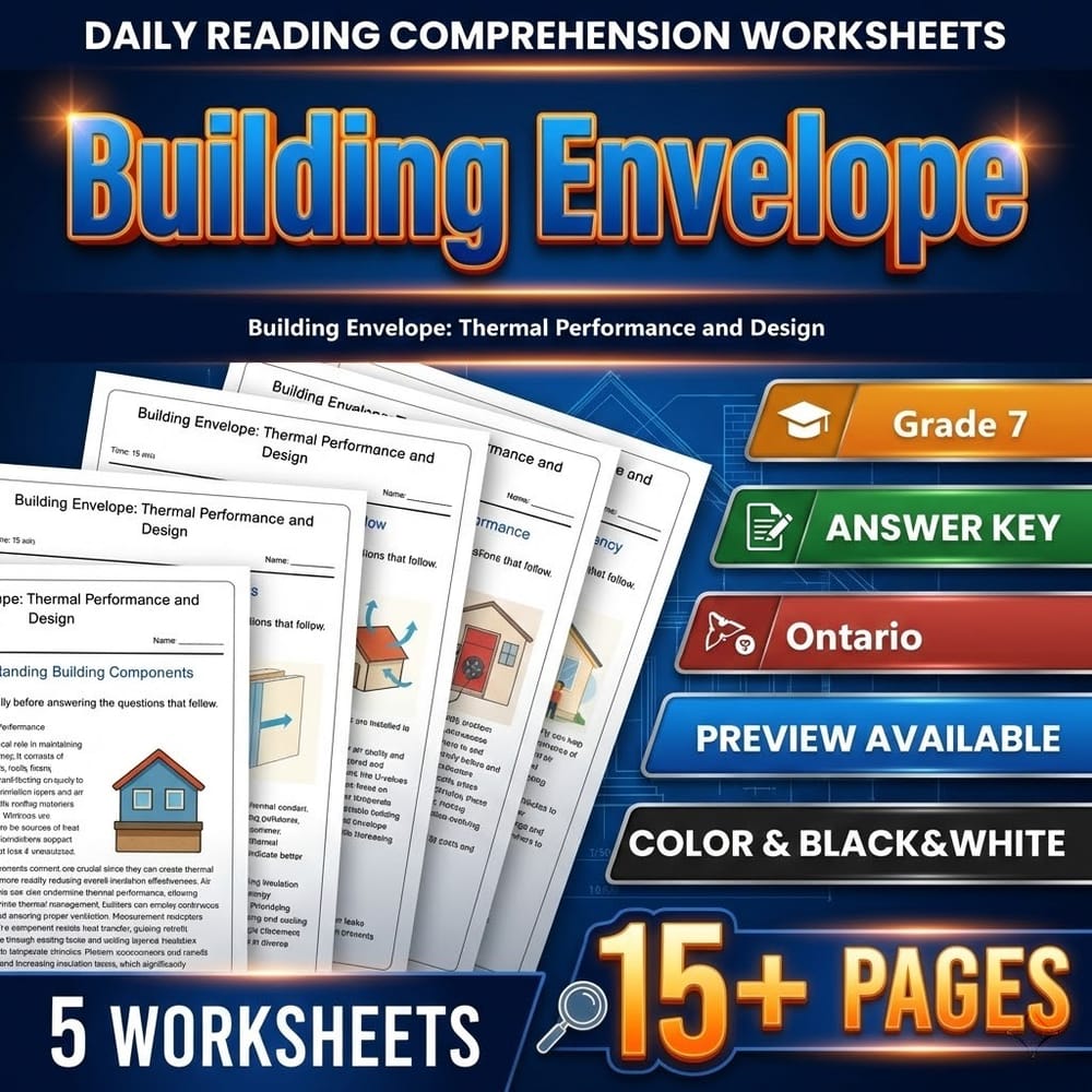 Thermal Energy Grade 7 Science Daily Reading Worksheets Bundle | Ontario — included worksheet 8