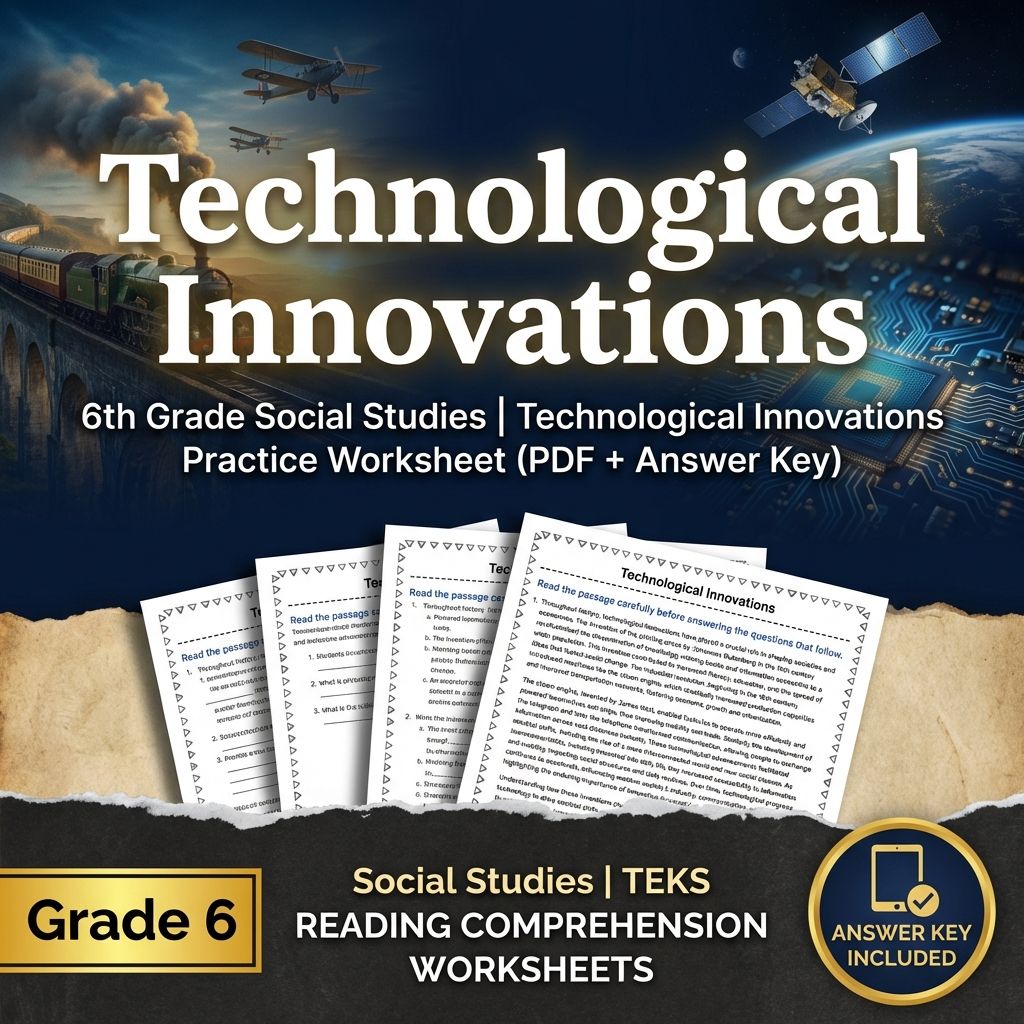 6th Grade Social Studies | Technological Innovations Practice (PDF + Answer Key)