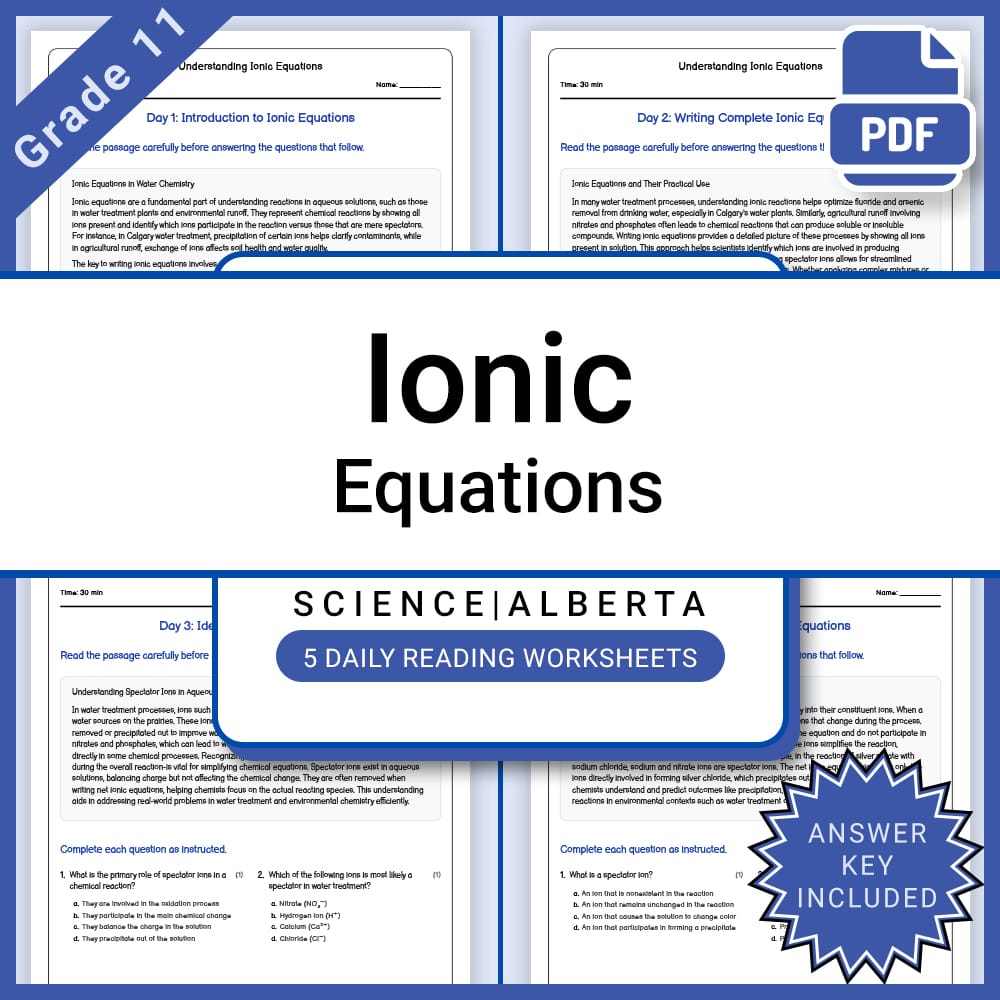Grade 11 Science Lesson Bundle | Core Concepts & Theories in Chemistry & Physics — included worksheet 9