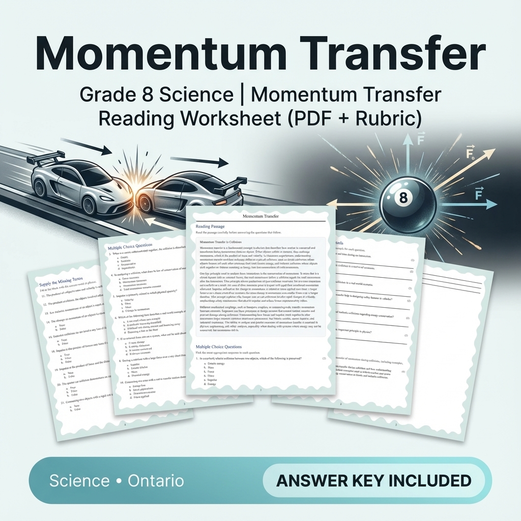 Grade 8 Science Worksheets Bundle | Biology, Physics & Earth Science Resources — included worksheet 38