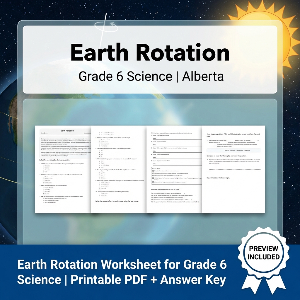 Grade 6 Science Alberta | 60-Worksheet Comprehensive Science Bundle  — included worksheet 43