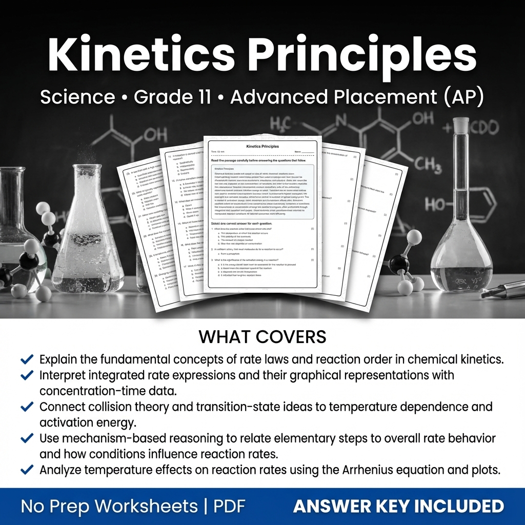 Grade 11 Science Worksheet Bundle | Earth's Systems, Chemistry & Physics — included worksheet 39