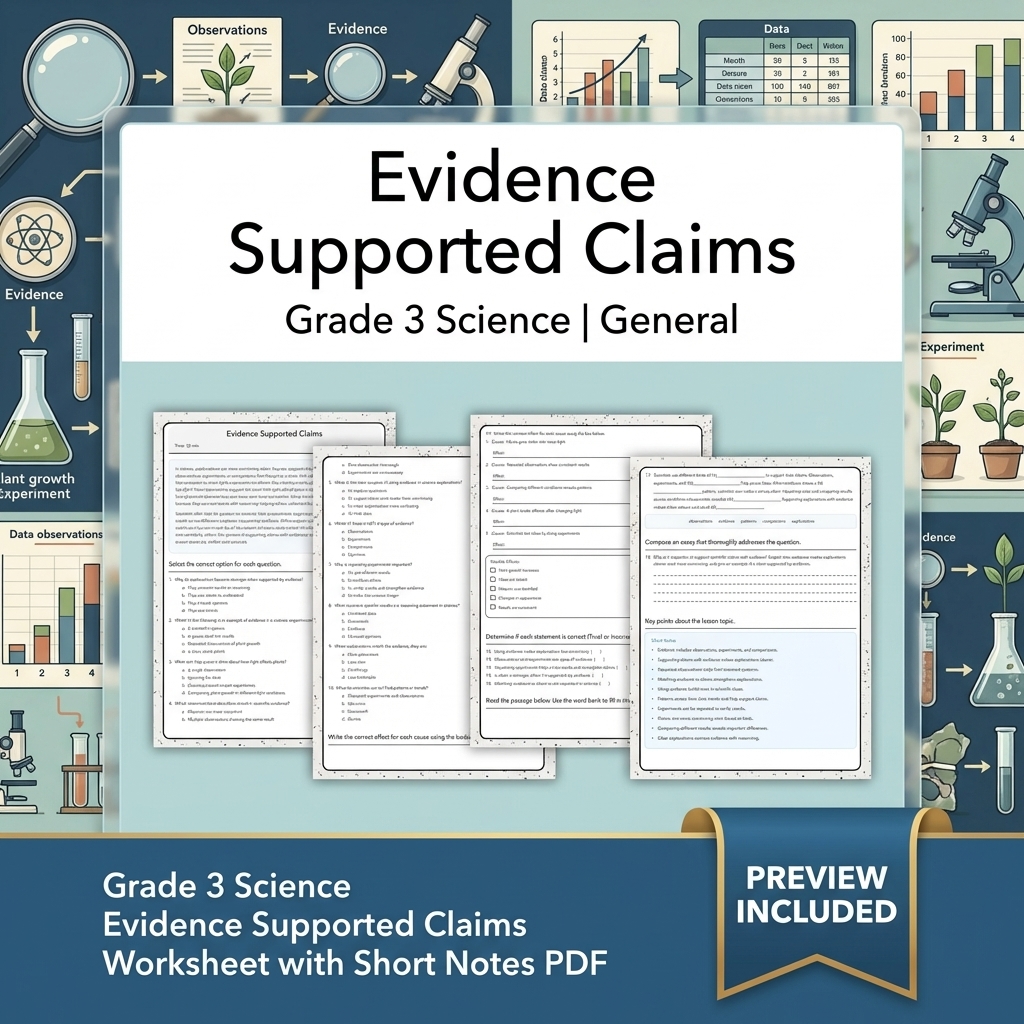 Grade 3 Science Full Year Bundle | Comprehensive Curriculum Resources — included worksheet 25