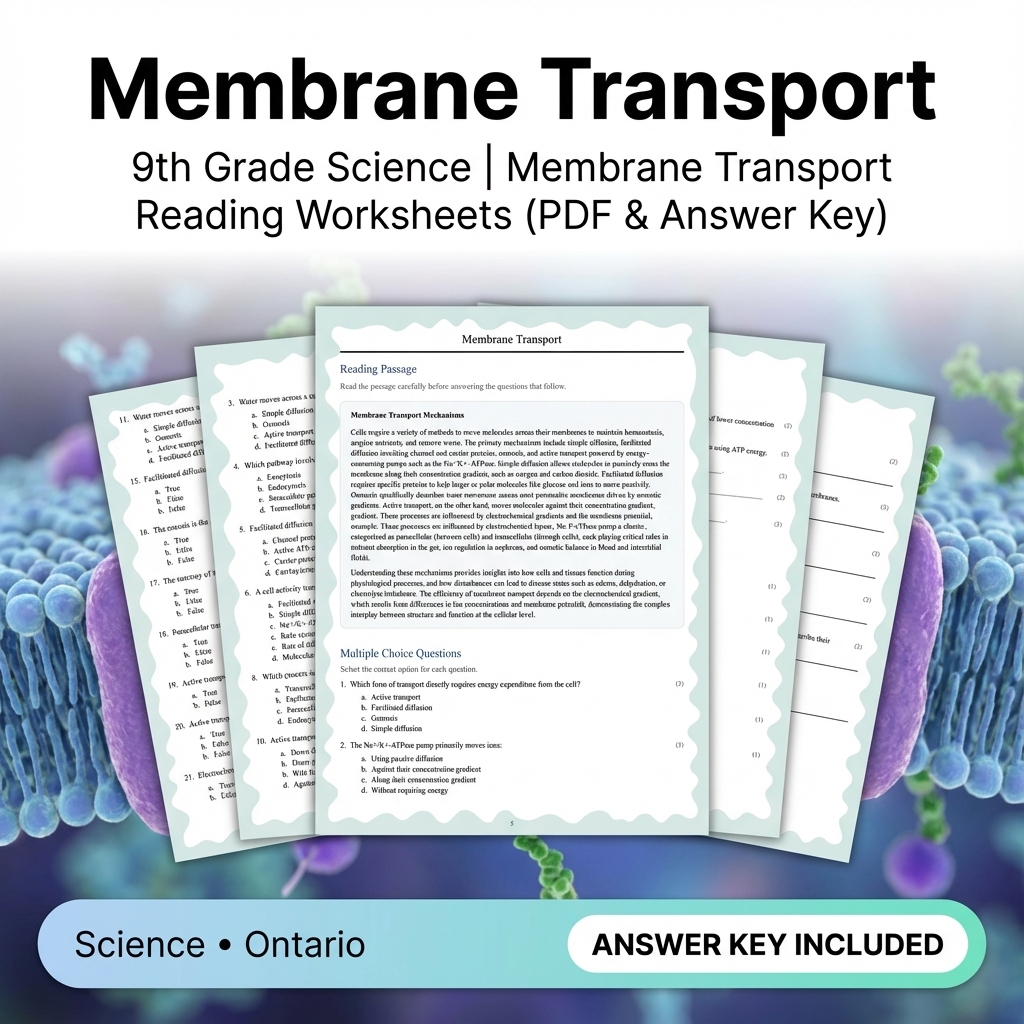 Grade 9 Science Unit Bundle | Human Body Systems & Cell Functions  — included worksheet 12
