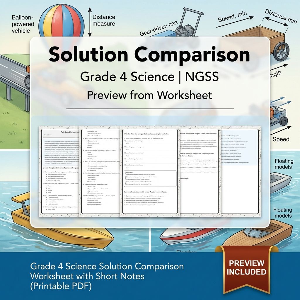 Grade 4 Science Worksheet Pack | NGSS-Aligned Energy, Weather & Structures — included worksheet 7