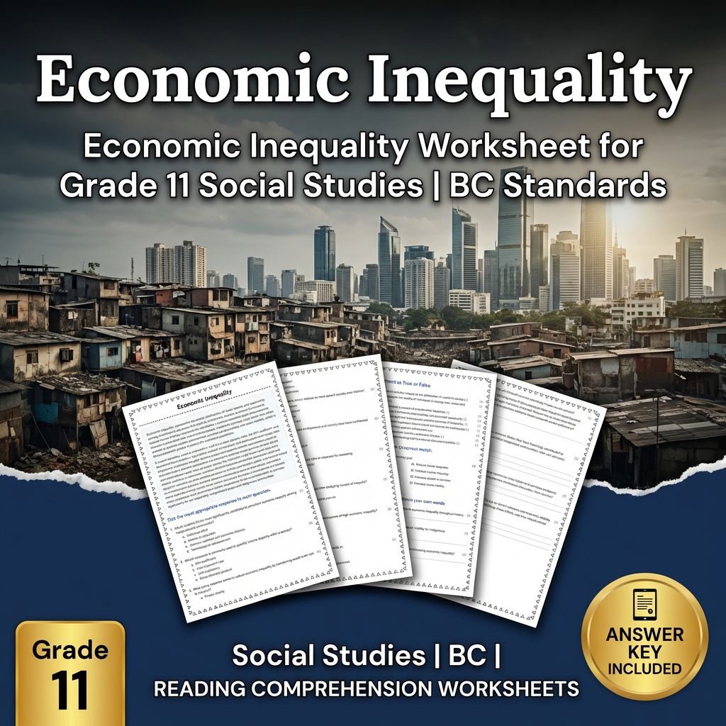 Economic Inequality Worksheet for Grade 11 Social Studies | BC Standards