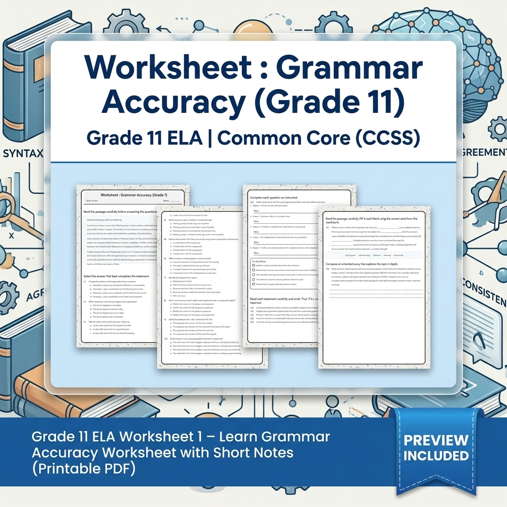 Grade 11 ELA Text Analysis and Writing Full-Year Bundle: Common Core (CCSS) — included worksheet 23