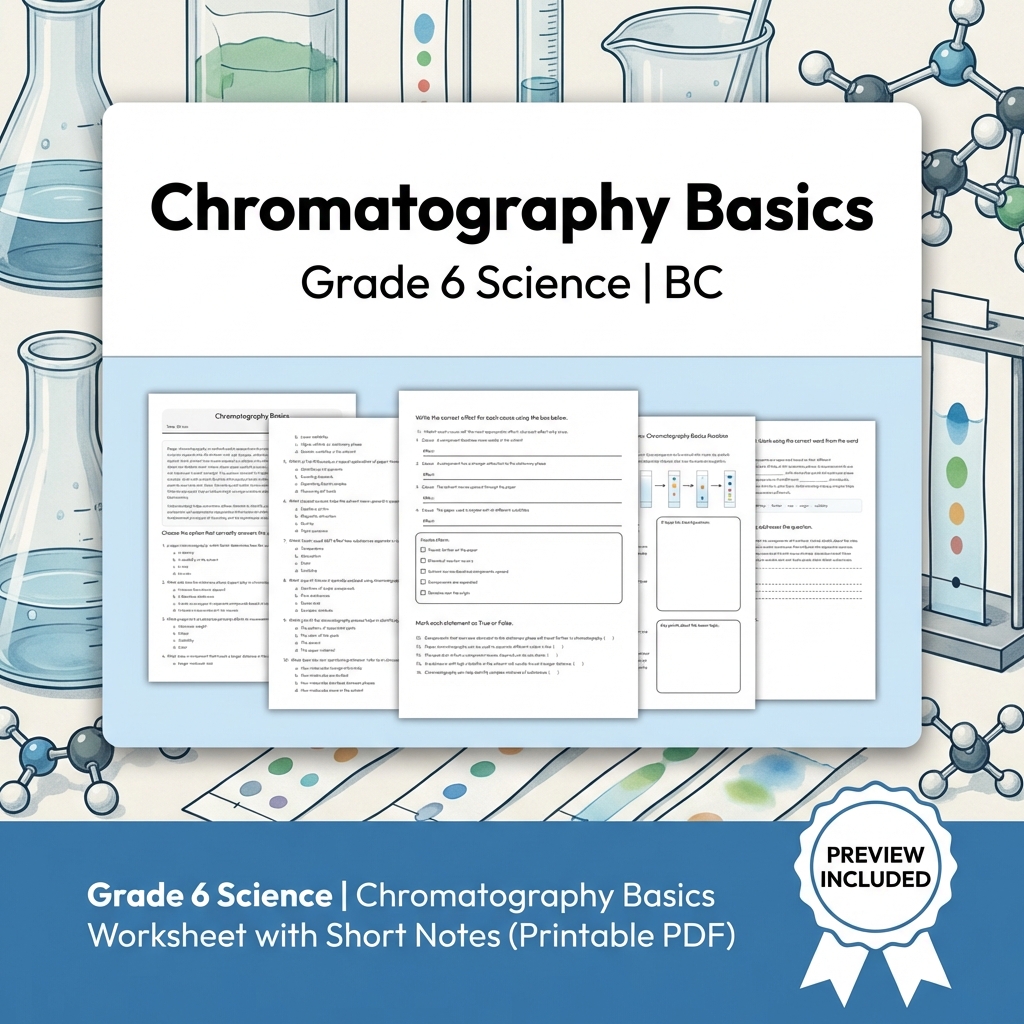 Grade 6 Science | Matter, Properties & Change UNIT Worksheet Bundle  — included worksheet 9