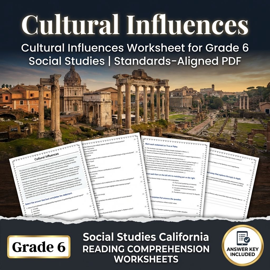 Grade 6 Social Studies Worksheet Pack | Ancient Civilizations & Geography — included worksheet 18