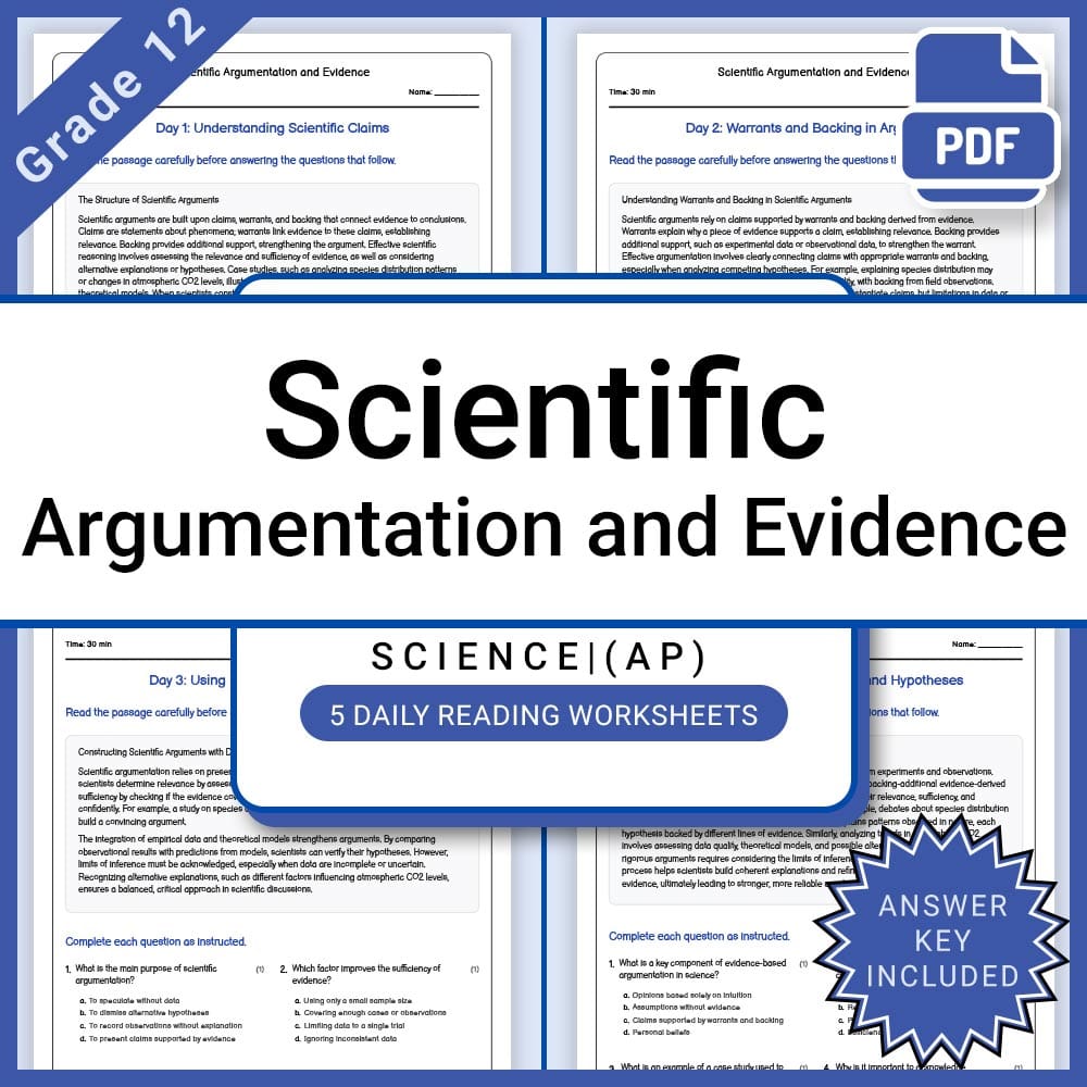 Grade 12 Science AP Full Year Bundle – Biology, Physics, Earth & Chemistry — included worksheet 43
