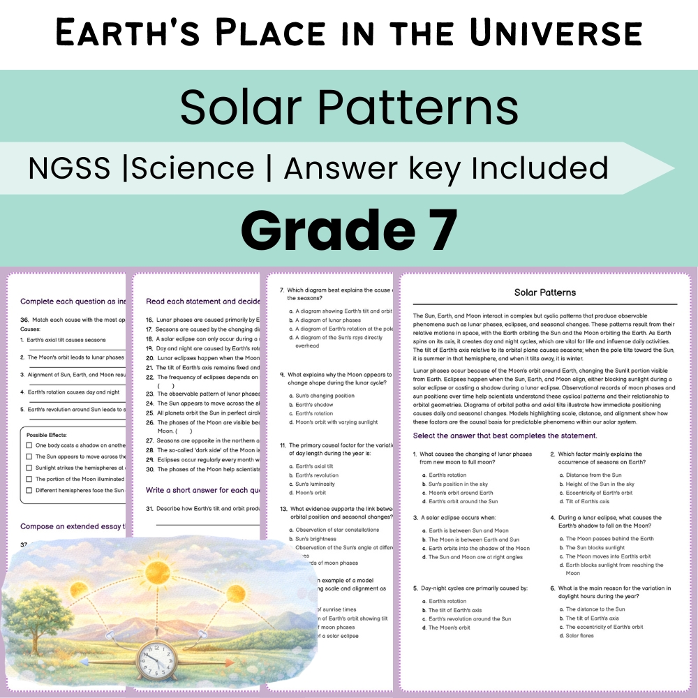 Grade 7 Science NGSS Full Year Bundle | Comprehensive Worksheet Pack — included worksheet 34