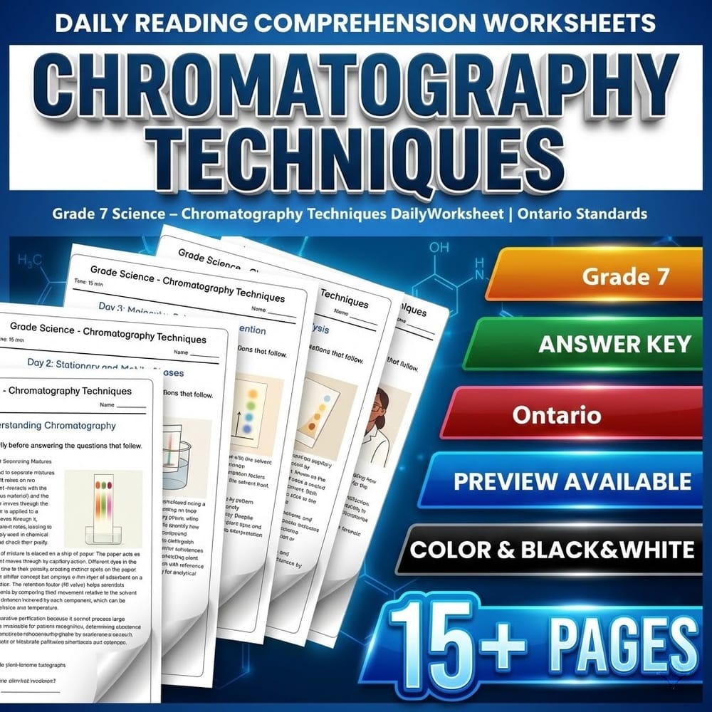 Grade 7 Science Bundle – Ontario Daily Worksheets for Comprehensive Study — included worksheet 37