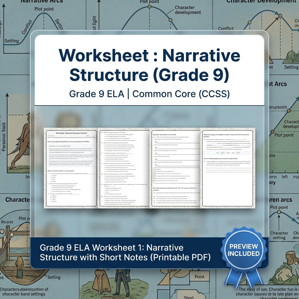 Grade 9 ELA Text Evidence, Argument, and Language Full-Year Bundle CCSS — included worksheet 25