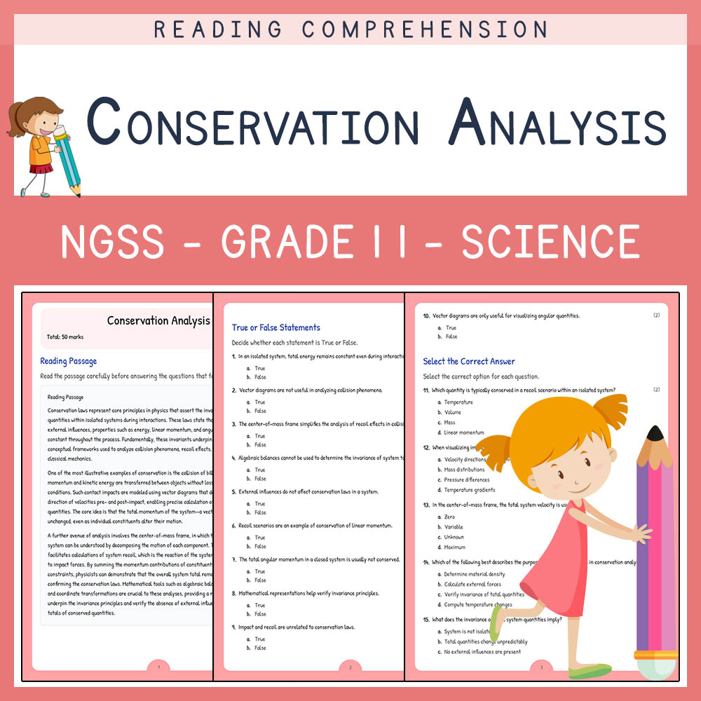 Grade 11 Science worksheet worksheet — Grade 11 Science | Conservation Analysis Worksheet (Answer Key & Rubric) — page 1