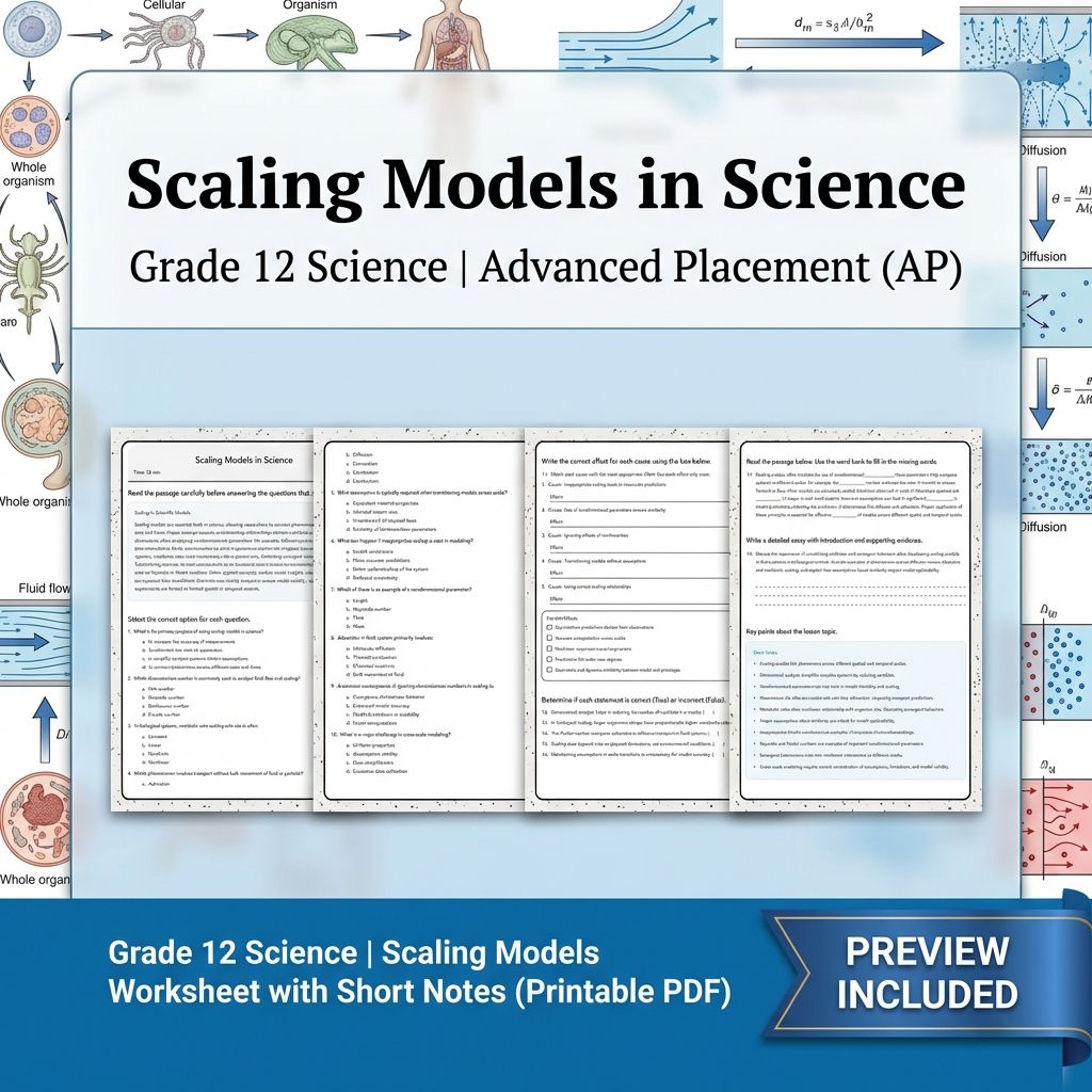 Grade 12 Science Worksheet Bundle – Physics & Biology Topics (PDF Collection) — included worksheet 37