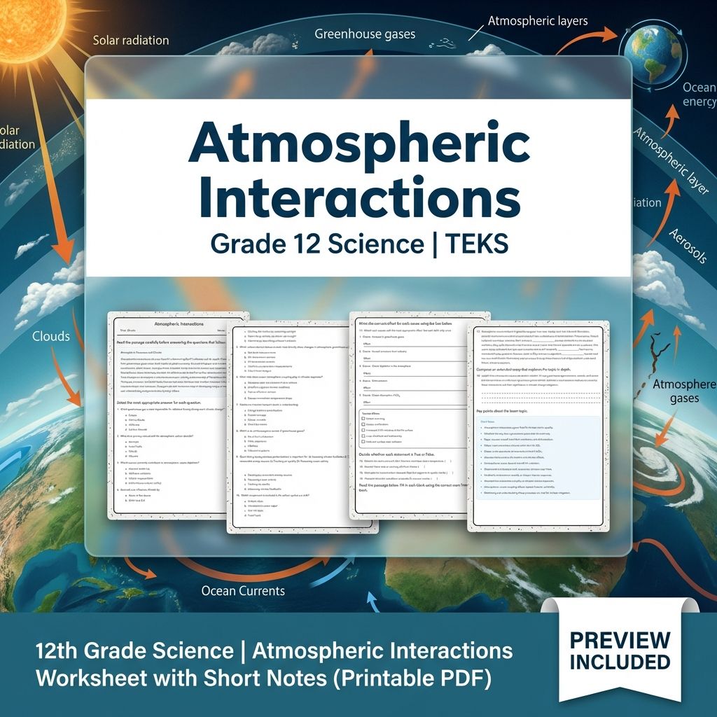 Grade 12 Science Workbook Bundle – Environmental, Genetics, Space & More — included worksheet 40