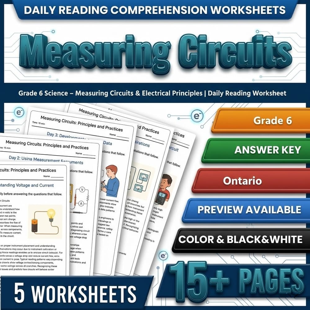 Grade 6 Science Full Year Bundle – Ontario Daily Reading Worksheets — included worksheet 37