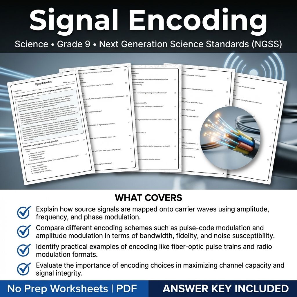 Grade 9 Science Worksheet Bundle | Physics, Biology, Earth & Energy Topics — included worksheet 36