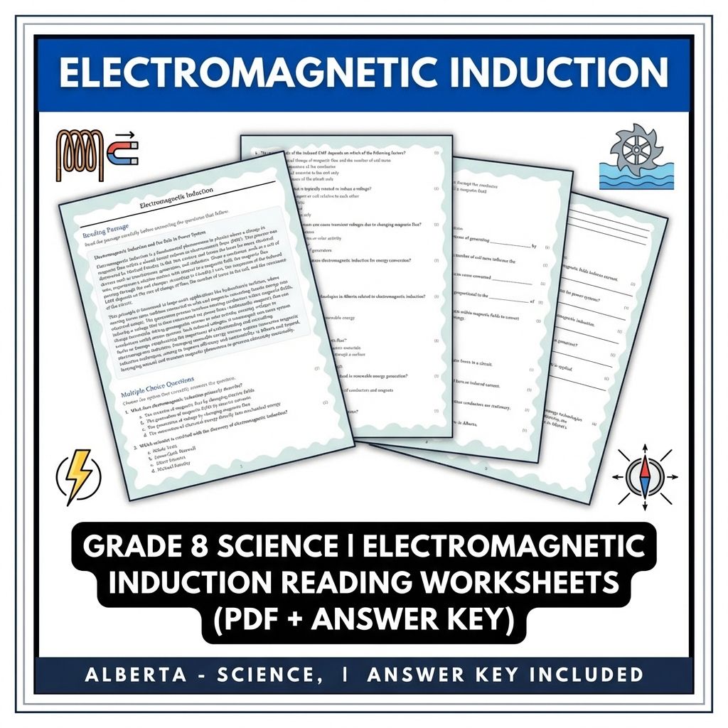 Grade 8 Science | Electromagnetic Induction Worksheets (PDF + Answer Key)
