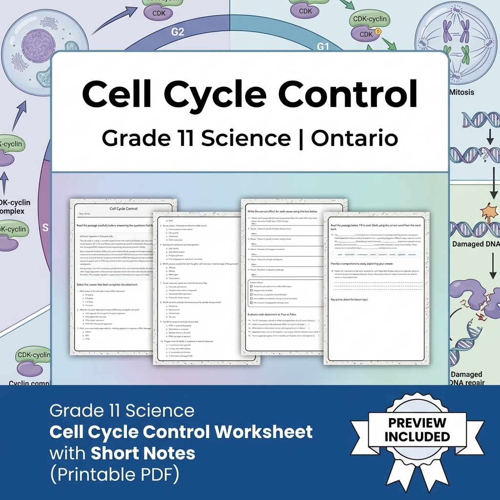 Grade 11 Science Full Year Bundle | Ontario Curriculum & Framework — included worksheet 46