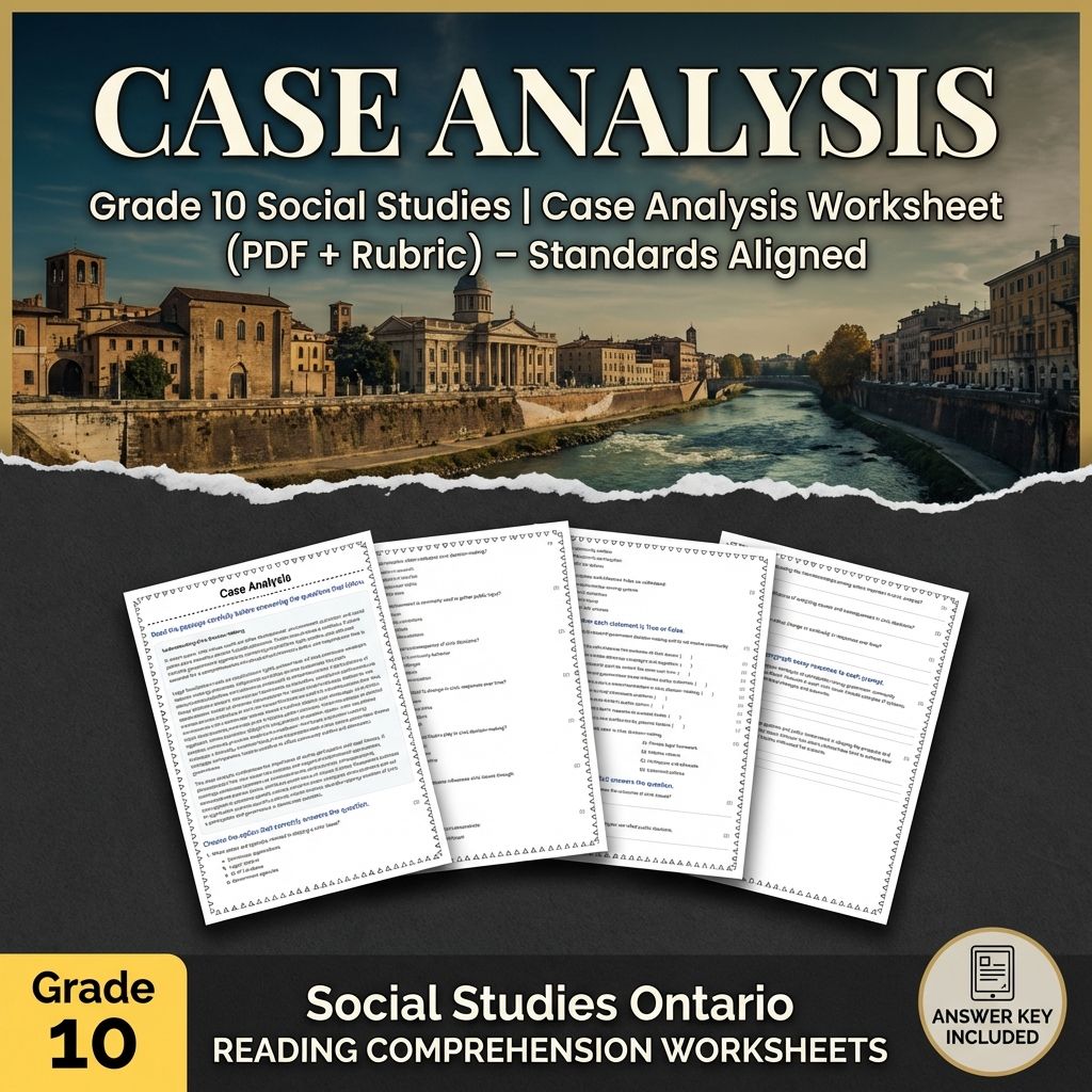 Grade 10 Social Studies | Case Analysis (PDF + Rubric) – Standards Aligned
