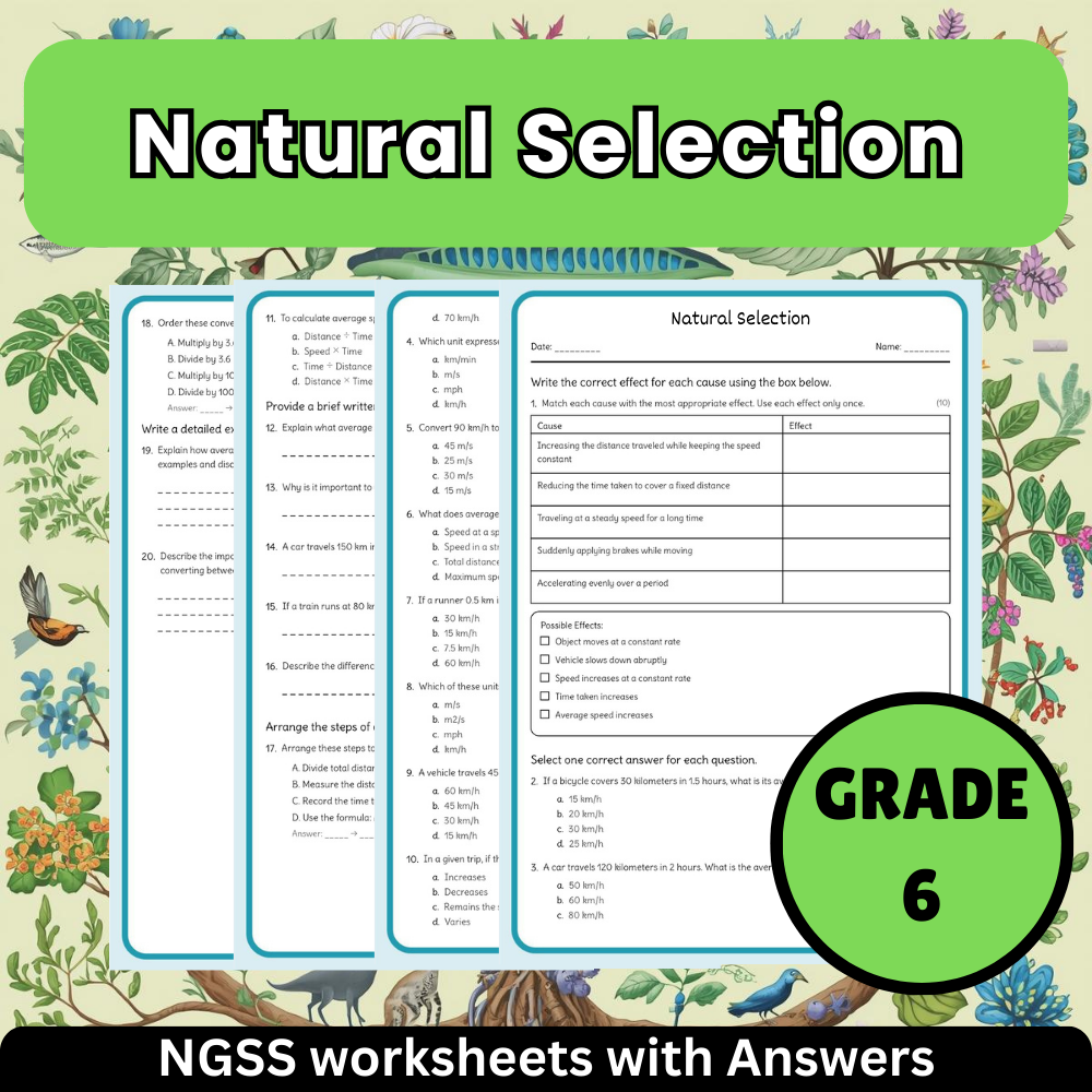 Grade 6 Science Worksheets Bundle- Resources for Earth, Space & Life - NGSS — included worksheet 35