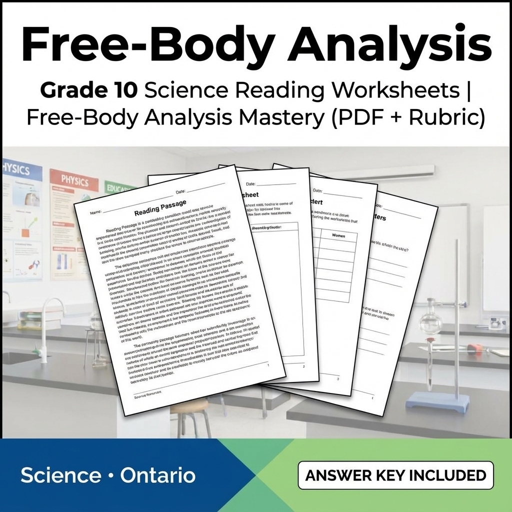 Grade 10 Science Unit Bundle – Motion, Forces & Mechanics (Answer Keys Included) — included worksheet 8