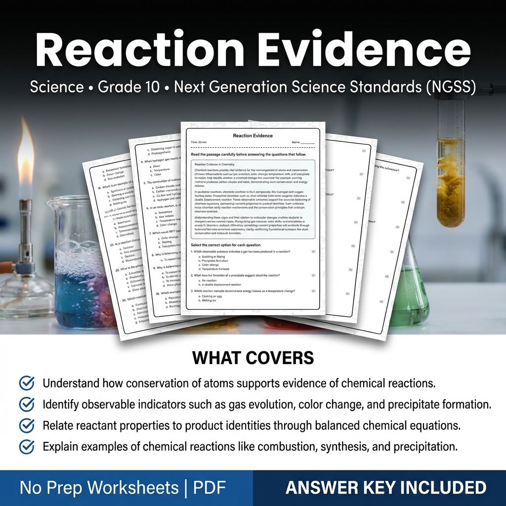 Grade 10 Science Worksheets Bundle | Environmental, Physics & Biology Topics — included worksheet 44