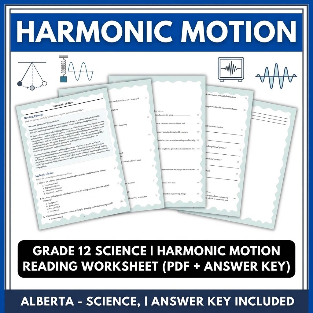 Grade 12 Science UNIT Bundle – Waves, Nuclear & Electromagnetism Worksheets — included worksheet 9