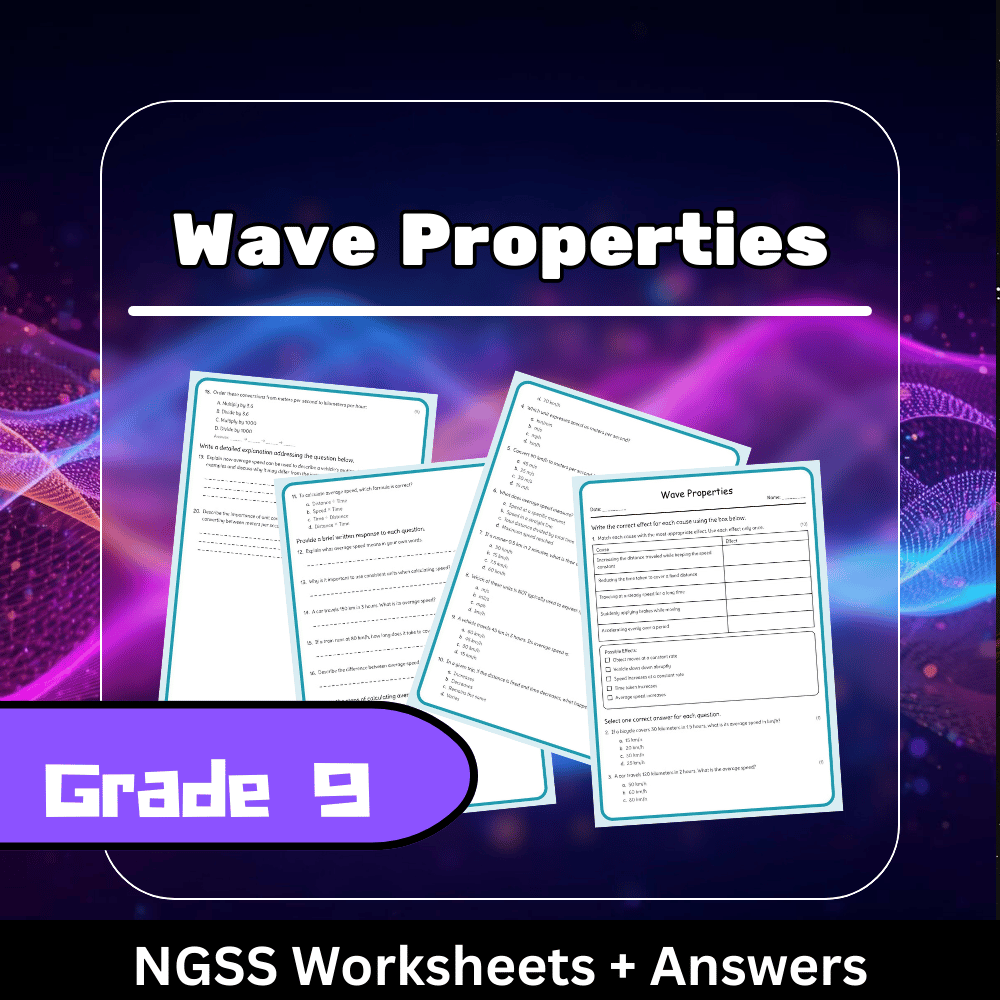 9th Grade Science | Wave Properties Worksheet (PDF) & Answer Key