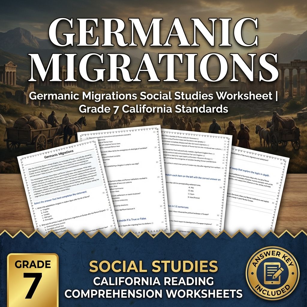 Germanic Migrations Social Studies Worksheet | Grade 7 California Standards