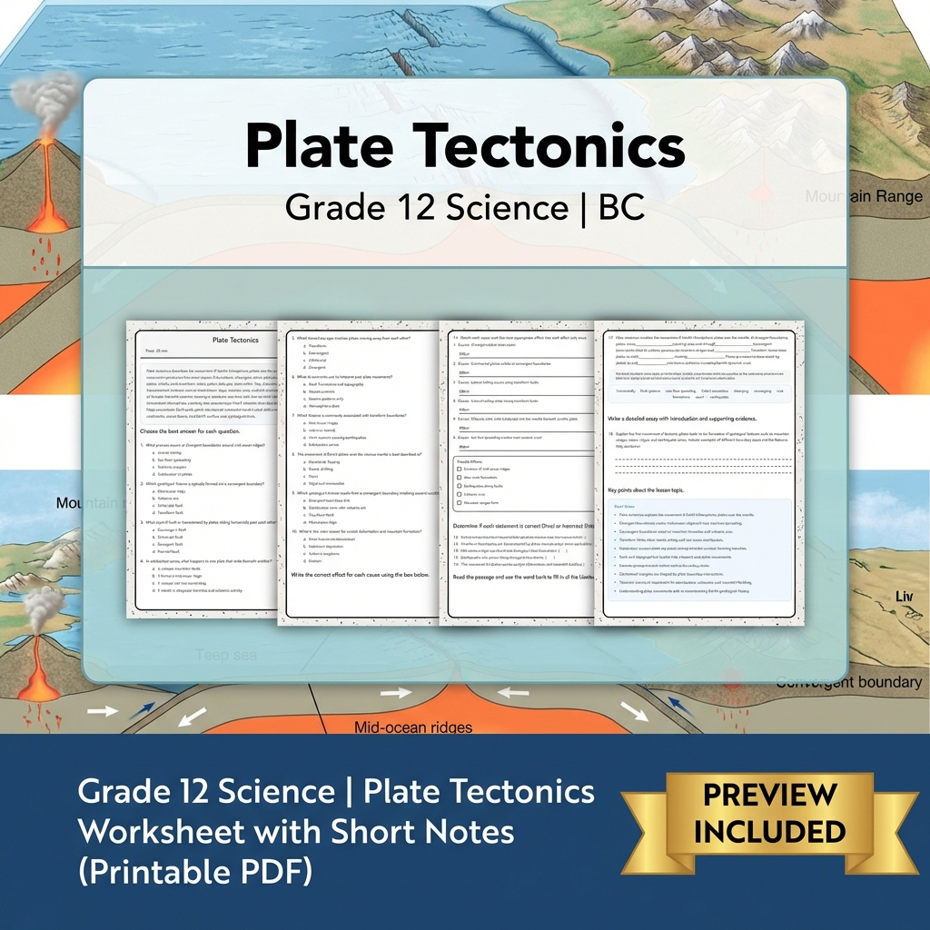 Grade 12 Science Full Year Bundle | Thermochemistry, Earth Systems, Genetics — included worksheet 36