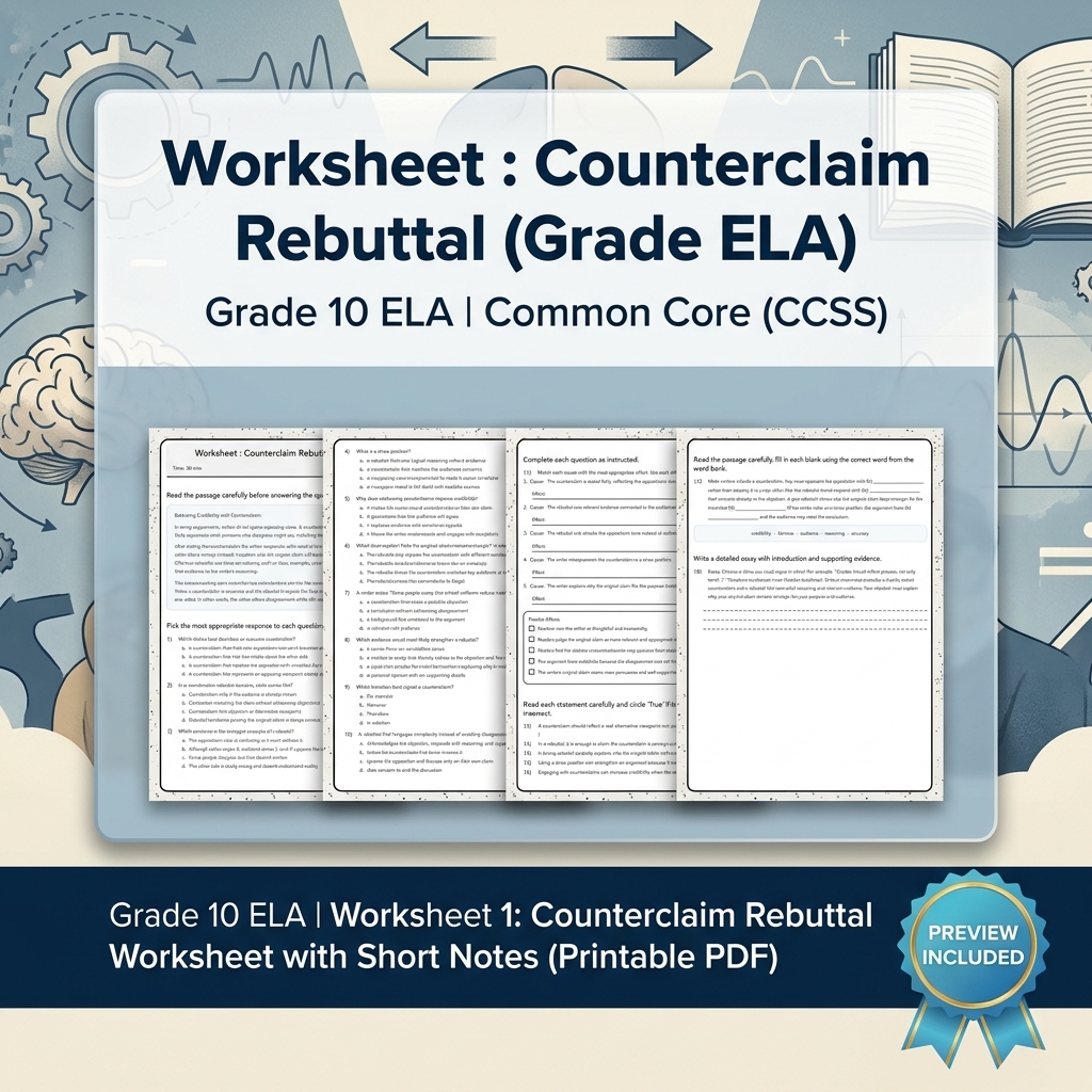 Grade 10 Source Integration & Writing Skills ELA Full-Year Bundle (CCSS) — included worksheet 29