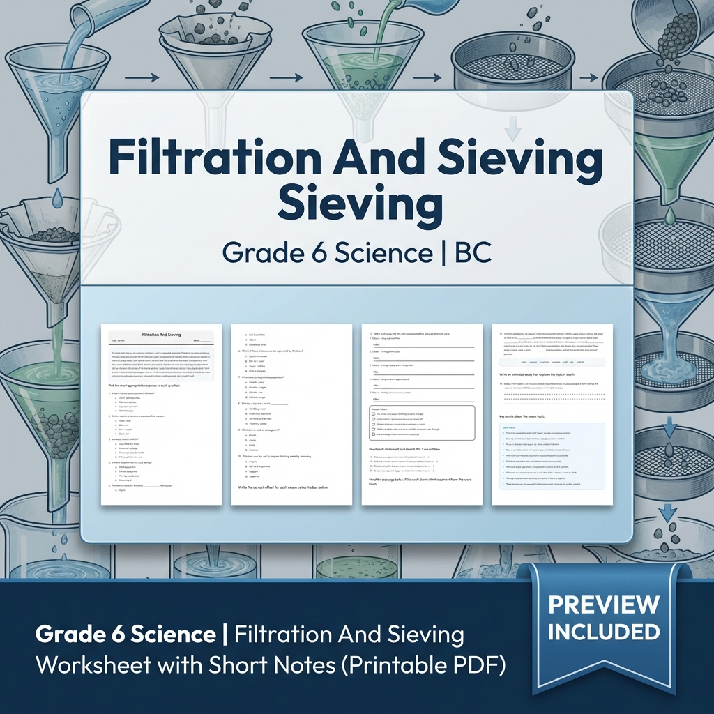 Grade 6 Science | Matter, Properties & Change UNIT Worksheet Bundle  — included worksheet 10