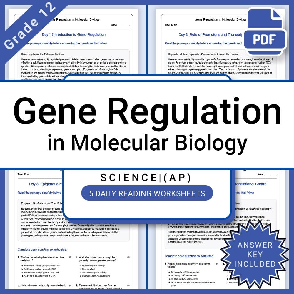 Grade 12 Science AP Full Year Bundle – Biology, Physics, Earth & Chemistry — included worksheet 45